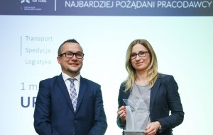 Magdalena Blechoska, Dyrektor Personalna UPS Polska odbiera nagrodę
